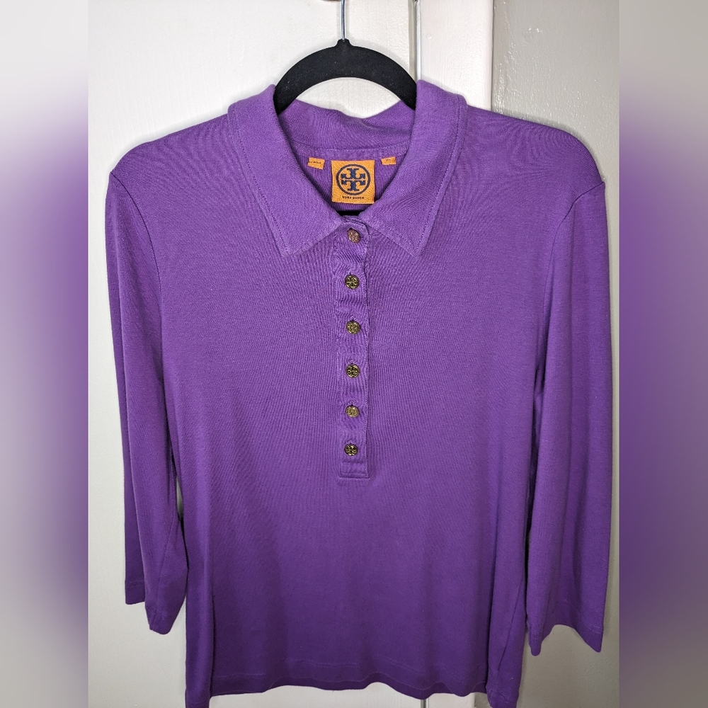Tory Burch purple polo size XL